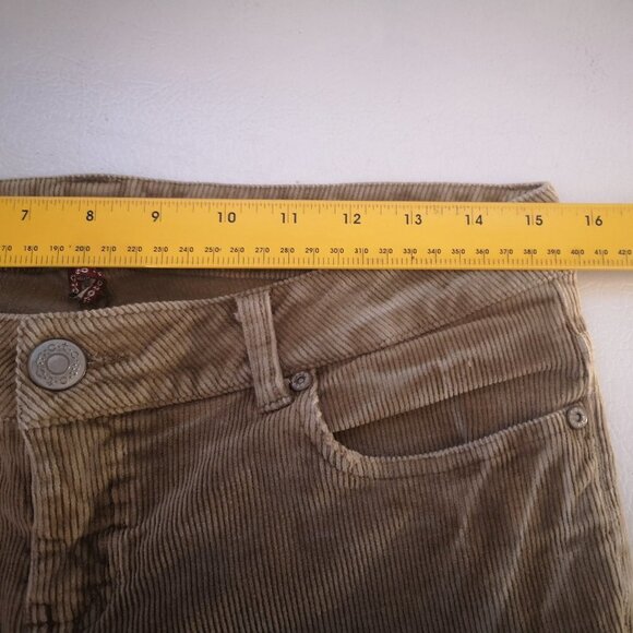 2/$30.00 Mix & Match - Moto Ladies Tan Size 31 Corduroy Flare Leg Pants - Picture 10 of 12